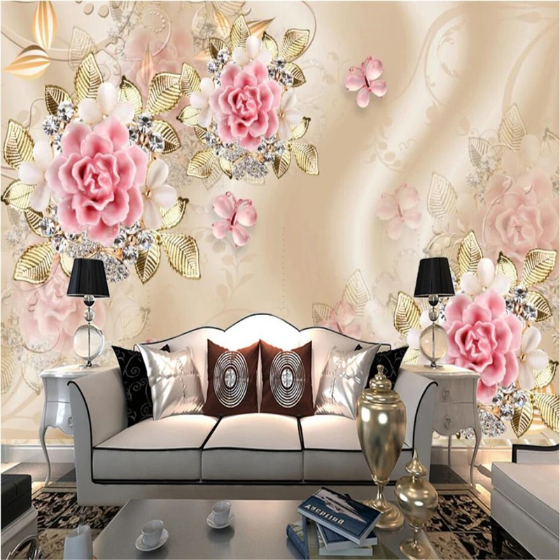 

Beibehang пользовательские фото обои 3D свежие настенные наклейки 3D рельефные красные розы украшения Мозаика фоновая стена обои