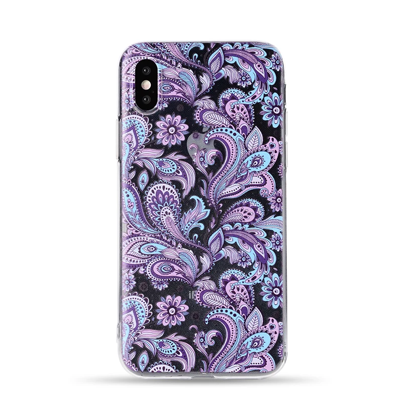 04 Чехол с изображением фламинго и кактуса для iPhone 7, 8, 6, 6S Plus, X, XR, XS, Max, 5 S, SE, цветочный лист, мягкий прозрачный силиконовый чехол из ТПУ, чехол - Цвет: 04