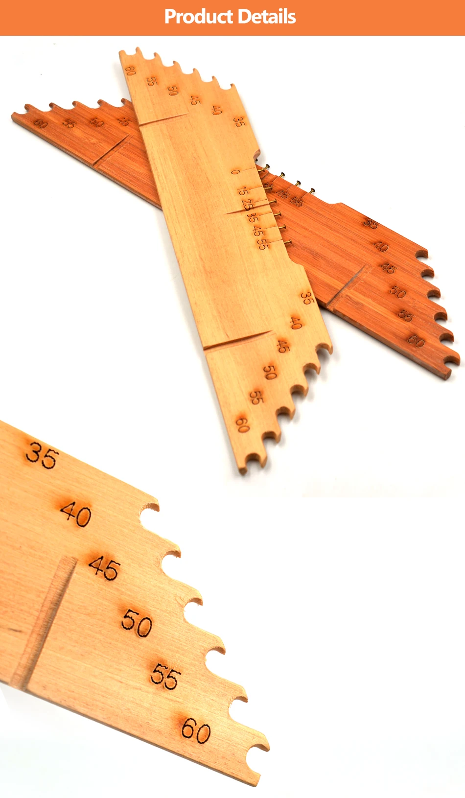 MNFT суб-линия измерительная линия доска винтажная Wooden35-60cm деревянная леска измерительная доска