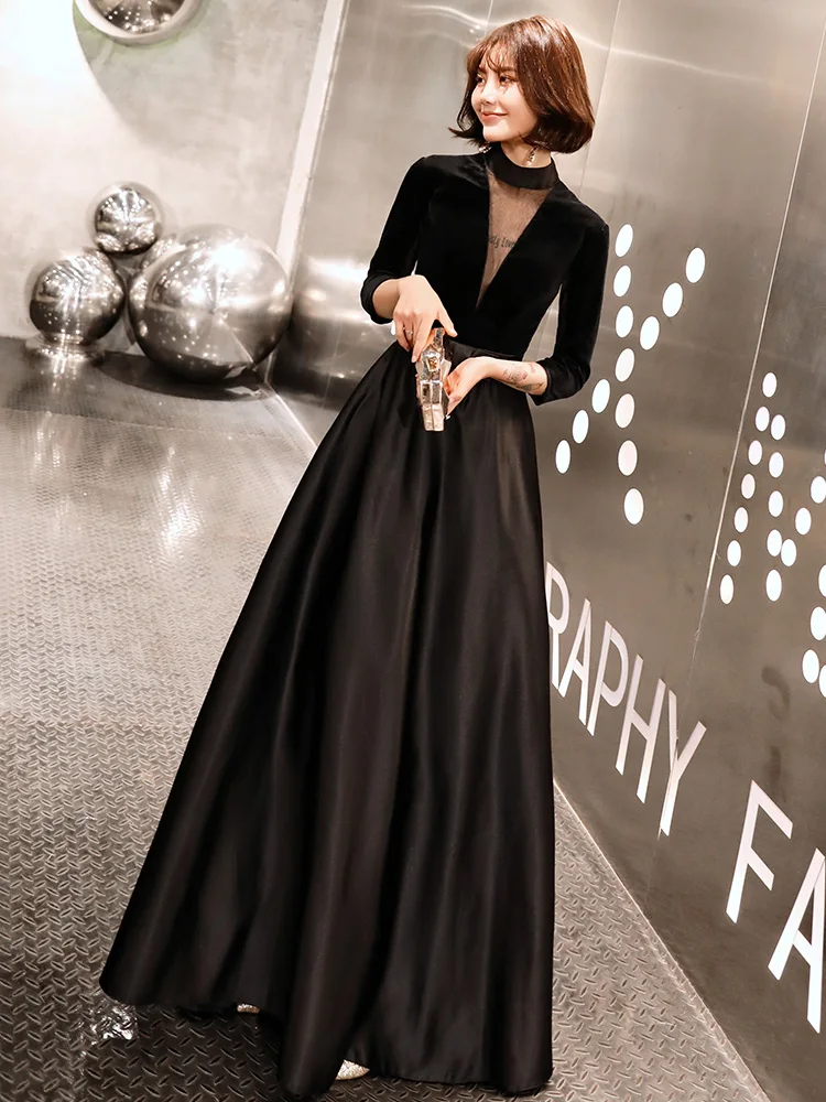 Новинка 2021 высококачественное вечернее платье для невесты винтажное черное