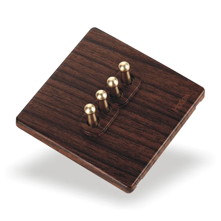 Домашняя настенная розетка 86 Деревянный Цветной антикварный переключатель три