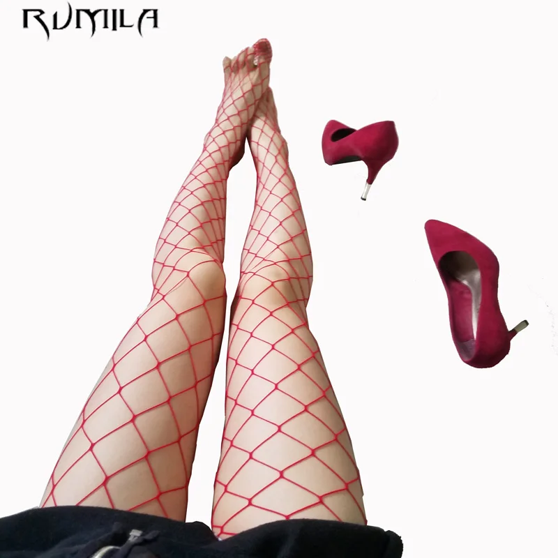 White red SEXY women high waist fishnet stocking fishnet club tights panty knitting net pantyhose trouser mesh lingerie TT016