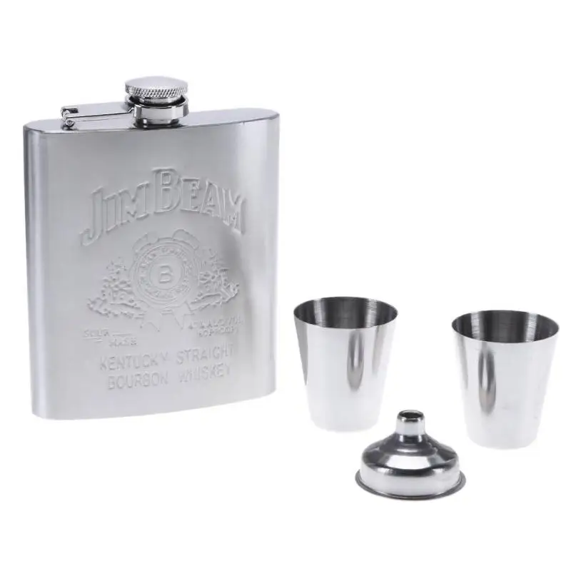 7 oz фляжка на открытом воздухе Портативный Спиртовка из нержавеющей стали кружка для напитков виски Воронка FLAGON набор чашка подарок для невесты Jagermeist