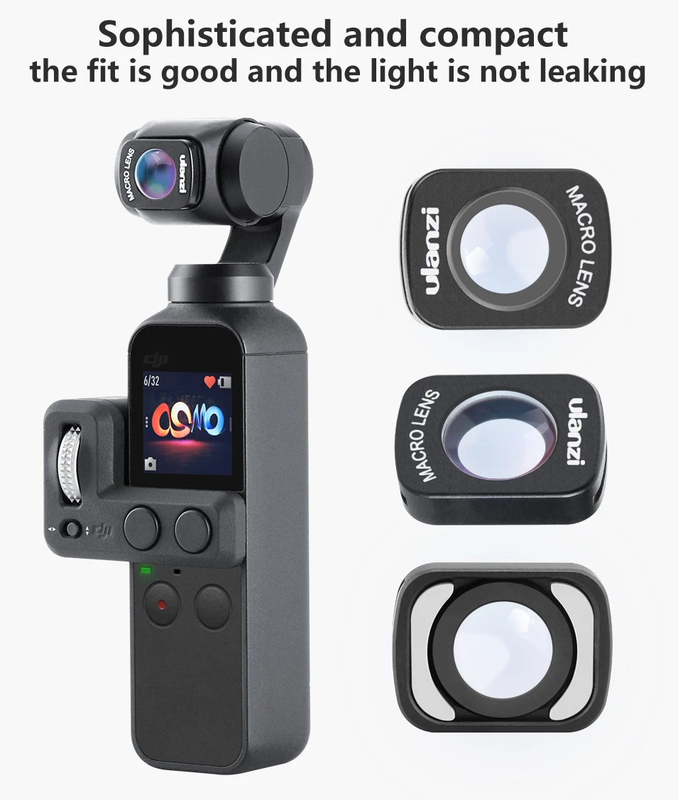 Ulanzi OP-6 OP-5 Osmo Карманный 10X Широкоугольный макро объектив HD камера магнитные линзы для Dji Osmo карманные аксессуары для Кардана