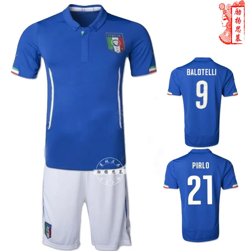 2014 World Cup Italy national team soccer jersey football clothes suit  Balotelli jersey Pirlo | АлиЭкспресс
