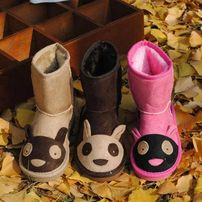 

new Winter Warm Child cartoon Snow Boots Shoes Plush Thicker Sole Boys Girls Snow Boots Shoes Size 25-30 Baby Toddler Shoes