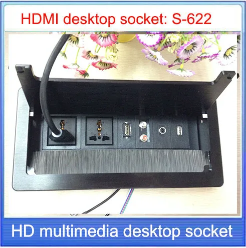Двойная настольная аудиорозетка/HD HDMI USB интерфейс информационный выход/офисный