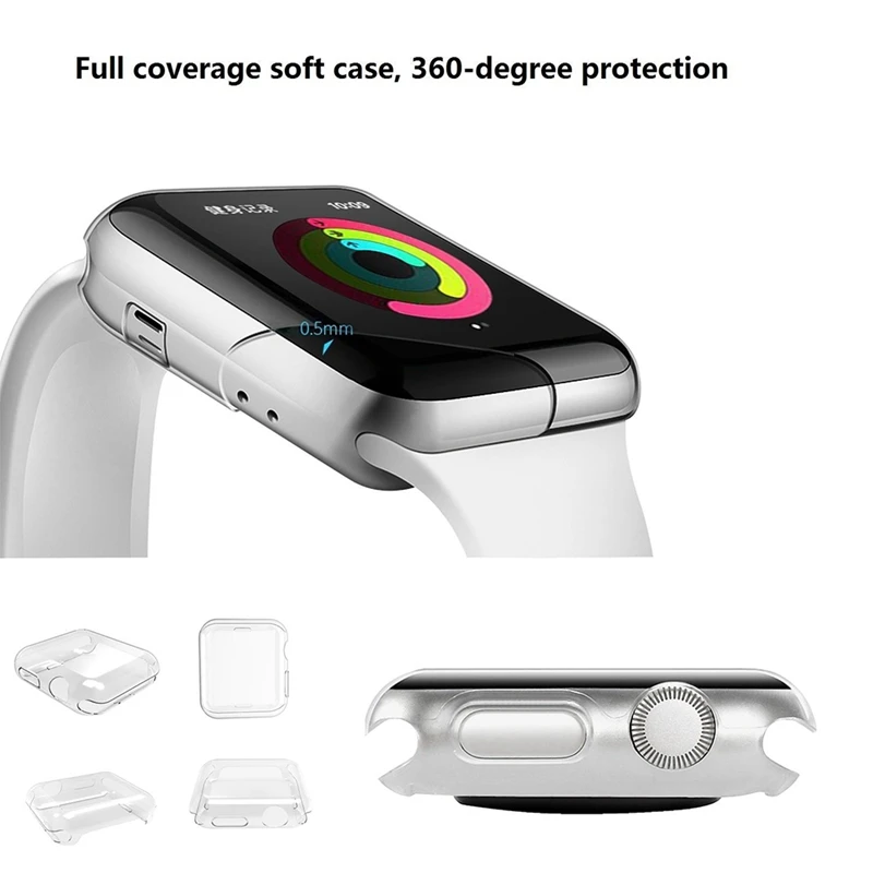 Мягкий и тонкий чехол для Apple Watch мягкий из тпу 38 мм/42 мм iWatch защитный серии 3 2 |