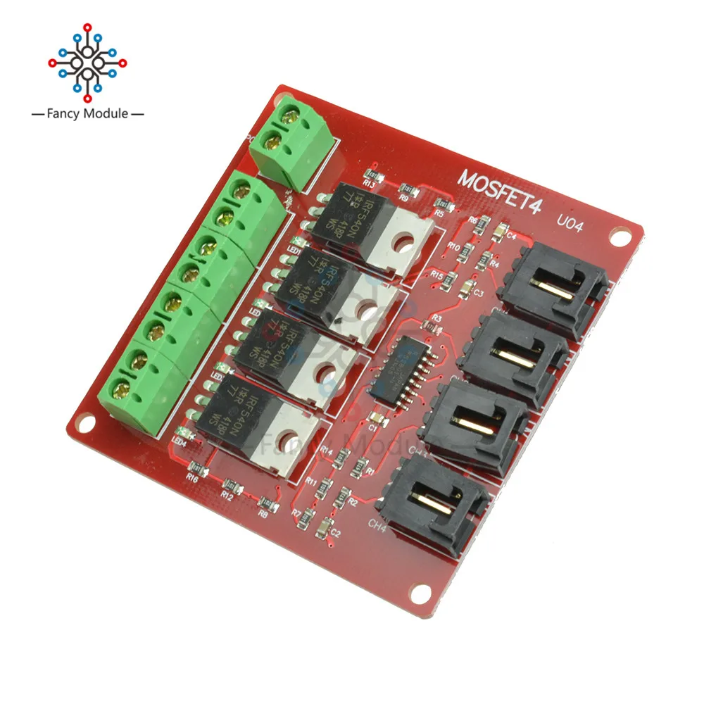 Четырехканальная 4-канальная Кнопка MOSFET IRF540 V4.0 + модуль переключателя для Arduino |
