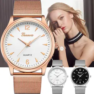 Женские наручные часы, минималистичные кварцевые часы из нержавеющей стали с сеткой цвета розового золота, модель XFCS, 2019