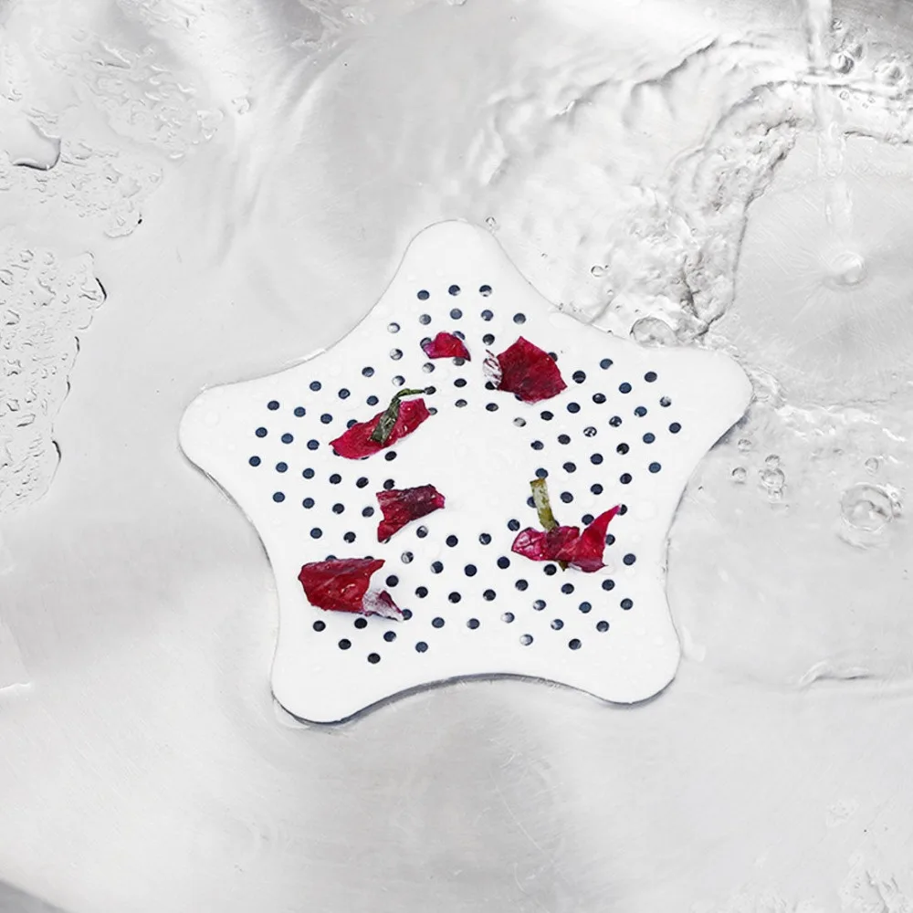 1Pc Star Sewer Outfall Strainer Bathroom Sink Filter Anti-blocking Floor Drain Hair Stopper Catcher Kitchen Accessories | Дом и сад