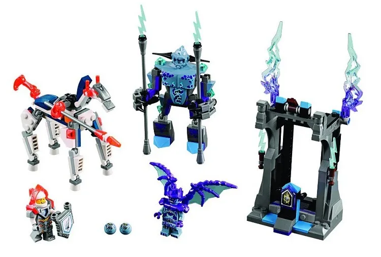 10594 269 Pcs Nexus Chevaliers Building Blocks set Lance contre La Foudre Enfants cadeau briques jouet compatible avec 70359 | Игрушки и