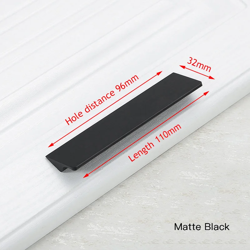 

Скрытые ручки для кухонного шкафа KAK, черные, серебристые, золотистые, из алюминиевого сплава, ручки для выдвижных ящиков, дверь оборудование для обработки мебели