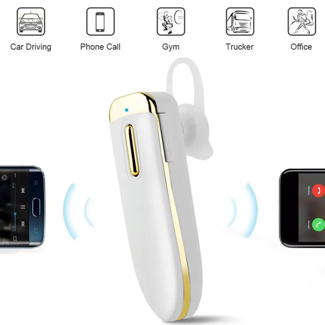 Bluetooth гарнитура длительное время ожидания Бизнес Спорт моно 4 1 наушники 10 м