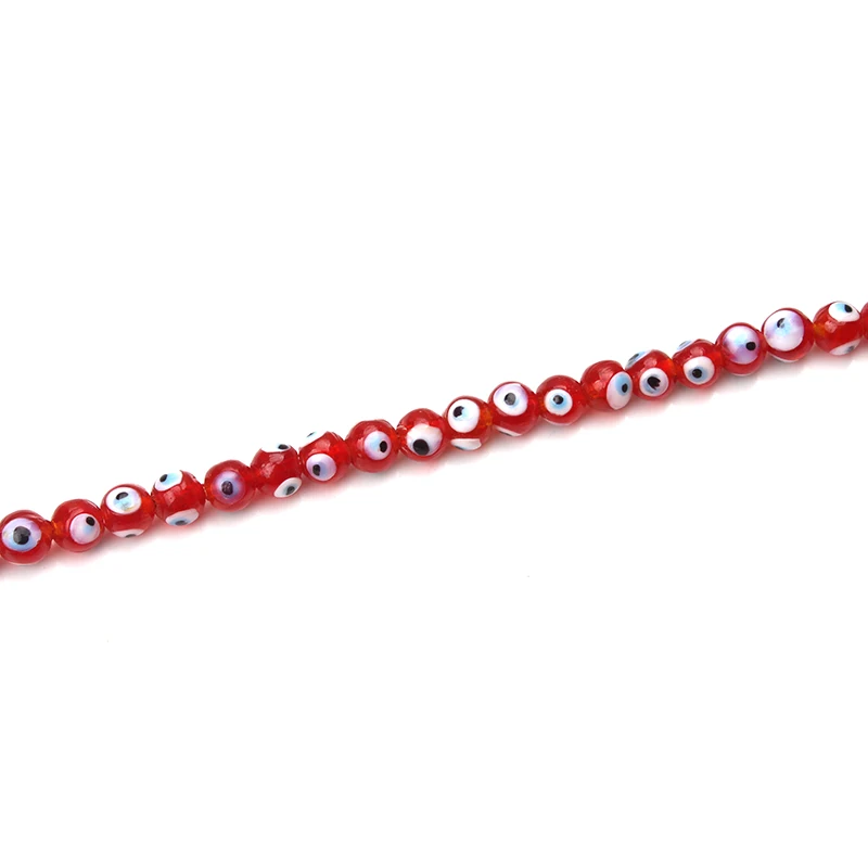 Круглые бусины злой глаз для браслета ожерелий бижутерии 1 нить 6/8/10/12 мм|glass round