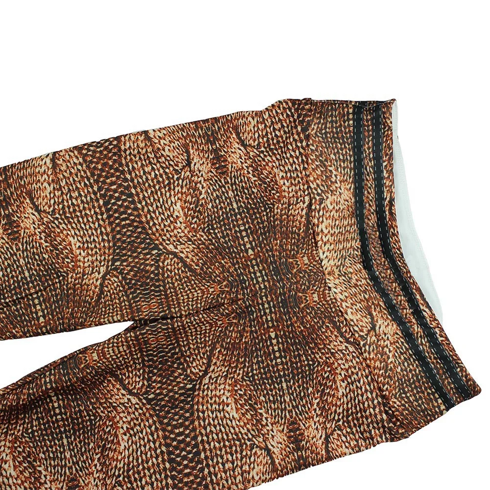 

Fashion Prints Women Fitness Yoga Pants Push Up High Waist Tights Gym Sport Leggings Jogging Running Stretchy Sports Wear Brown