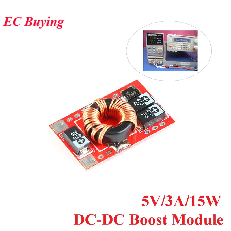DC Boost модуль преобразователь 3V 3 7 V 4 2 Step Up 5V 3A 5A 15W литиевая батарея источник