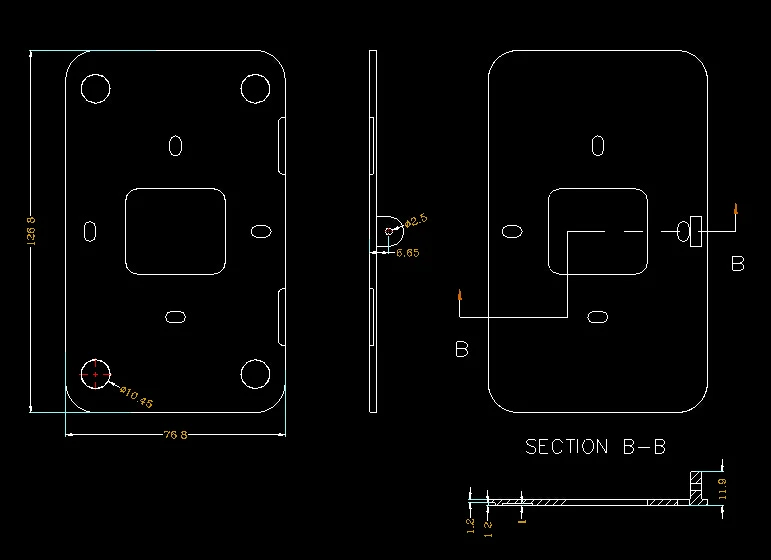 Пластиковый корпус для электрического шкафа из АБС пластика (1 шт.) 130*80*25 мм