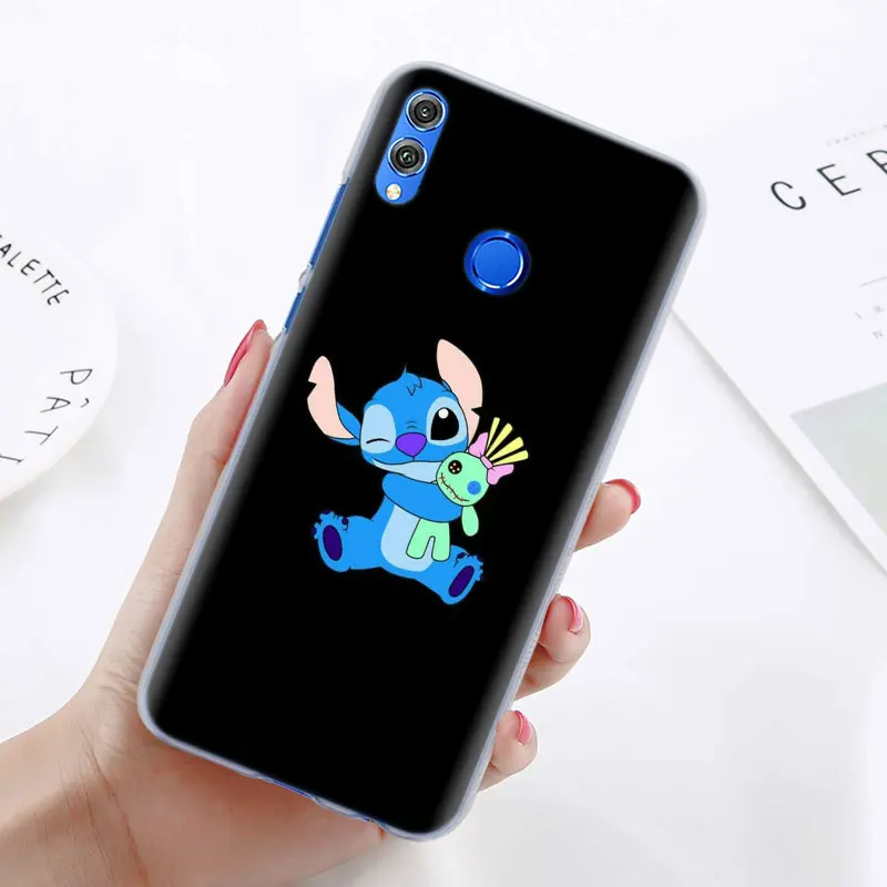 Милый чехол для телефона Lilo Stitch для huawei Honor 8X 8A Pro 8C 8S 9 10 Lite 20i Honor Play Y7 Y9 чехол