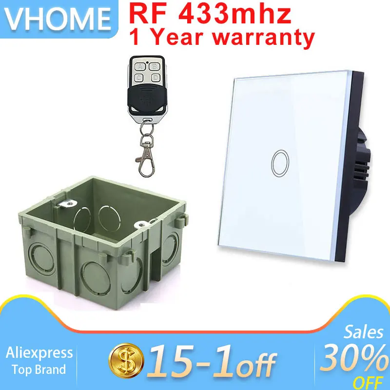 Отеля Vhome пролегает ЕС/UK Стандартный 1/2/3 Gang Беспроводной удаленного Управление