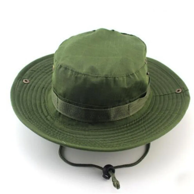 Men Women Wide Brim Bucket Hat With String Fishing Cap Military Hunting Hiking Outdoor Sport Caps Fisherman | Спорт и развлечения