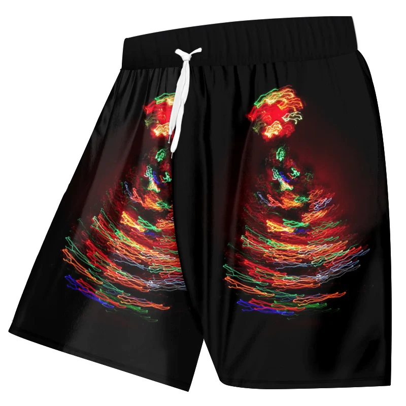 OGKB для мужчин Новый рождественский и Санта Клаус пляжные шорты 3D в виде зверушек