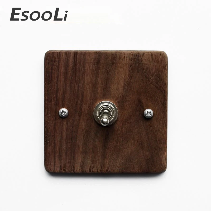 EsooLi клен/орех роскошный настенный светильник панель переключателя ручной работы