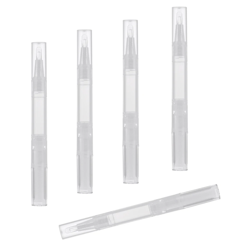 

5Pcs Makeup Twist Pen Eye Cream Tubes Lip Gloss Bottle Container Refillable - 3ml