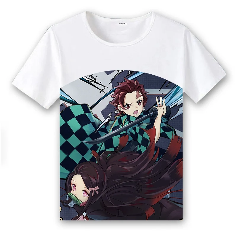8 Футболка унисекс в японском стиле с героями аниме «Demon Slayer Kimetsu no Yaiba Tanjirou Kamado Nezuko Kamado»; костюм для косплея; летняя футболка; Повседневный Топ - Цвет: 8