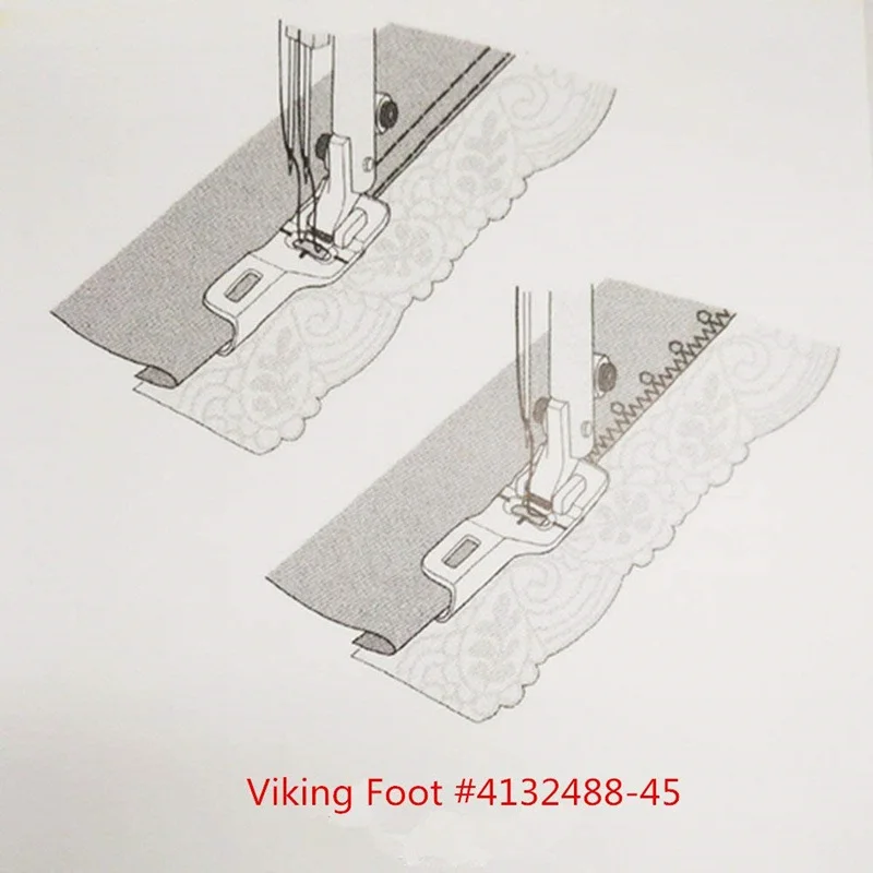 Соедините и сложите окантовку лапки#4132488-45 для швейной машины Husqvarna Viking 5BB5475