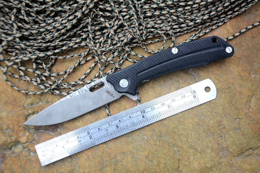 Y-START дамасский нож складной нож EDC инструменты для подарка Gental карманный нож CNC G10 Ручка шарикоподшипник шайба