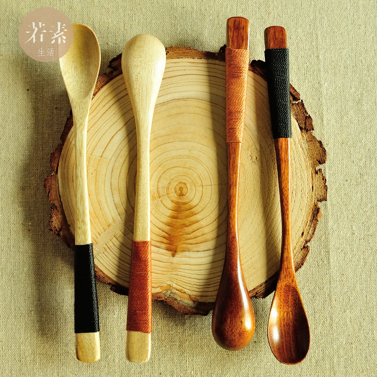

Wholesale 10pcs/lot multi-purpose wooden spoons tableware long handle ice cream honey coffee tea mixing spoon free shipping