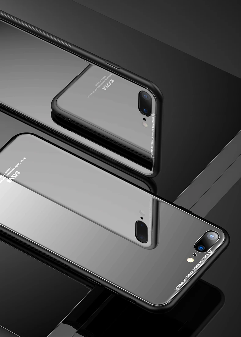 MSVII для iPhone 8 чехол стекло Coque для Apple iPhone 7 7 plus чехол силиконовая рамка+ Зеркальное стекло крышка для iPhone 8 plus чехол s