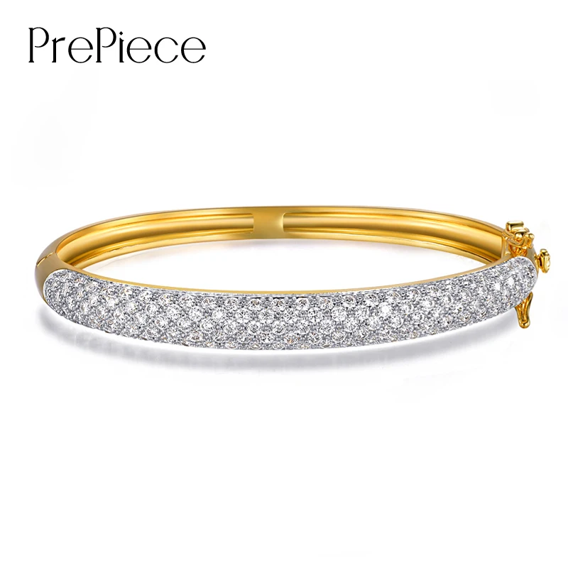 PrePiece Роскошные проложить Установка браслет кубический циркон модные вечерние
