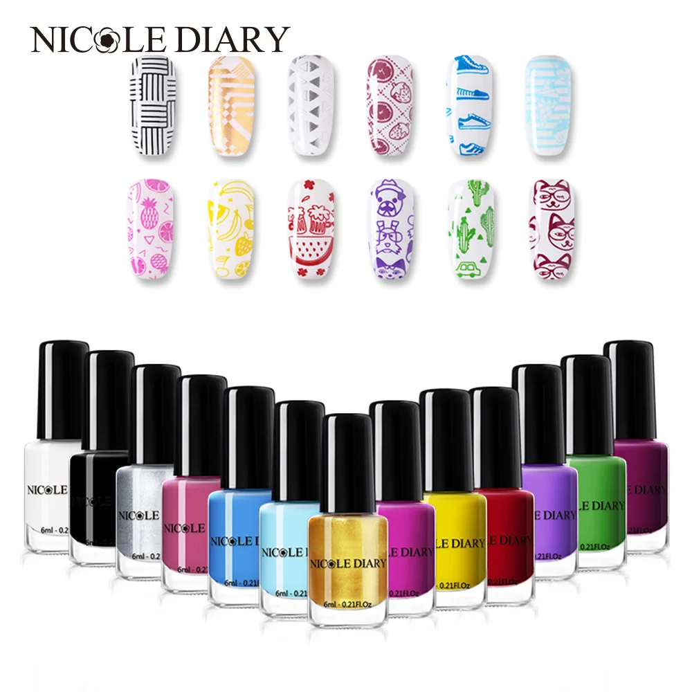 NICOLE DIARY 1 флакон 6 мл стемпинг ногтей покрытие для дизайна печатная пластина лак