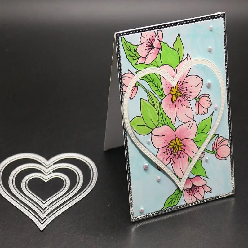 Glita Creatif 3 pcsheart Свадебные штемпели для скрапбукинга DIY альбом фото декоративные