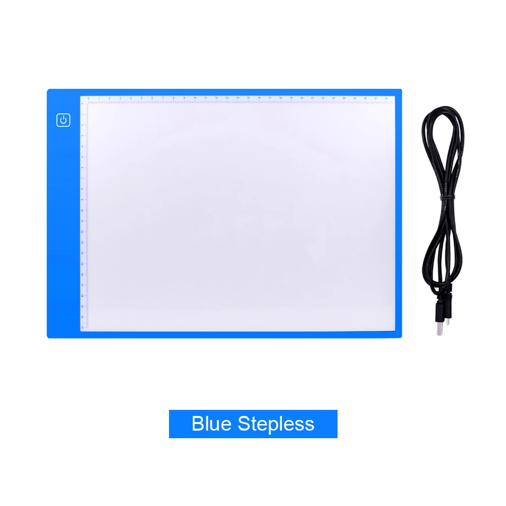 Blue Stepless CHIPAL весы A4 цифровая графика планшет для рисования Pad светодиодный световой короб Электронный USB доска для письма бесступенчатая трехуровневая Dimmming - Color: Blue Stepless