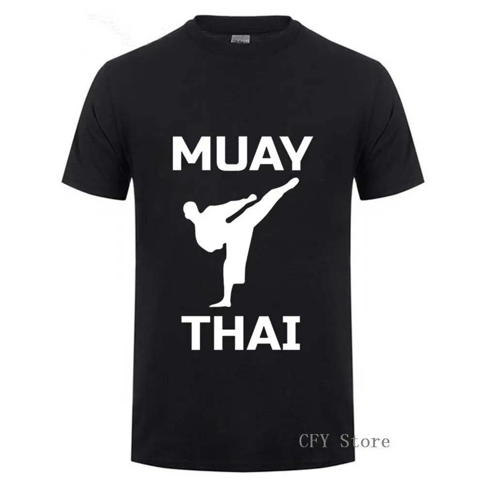 Мужская футболка Muay Thai Fighter размер женской одежды Забавные футболки с коротким
