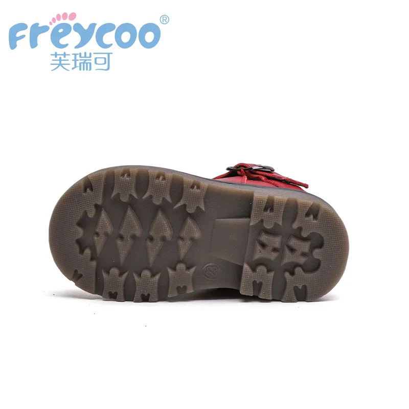 Freycoo 2018 модная зимняя обувь для детей девочек и мальчиков Коускин Натуральная