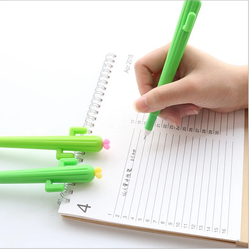 

2pcs/lot cartoon Cactus styling pen Kawaii stationery pens students office escolar canetas materials Reward for the children