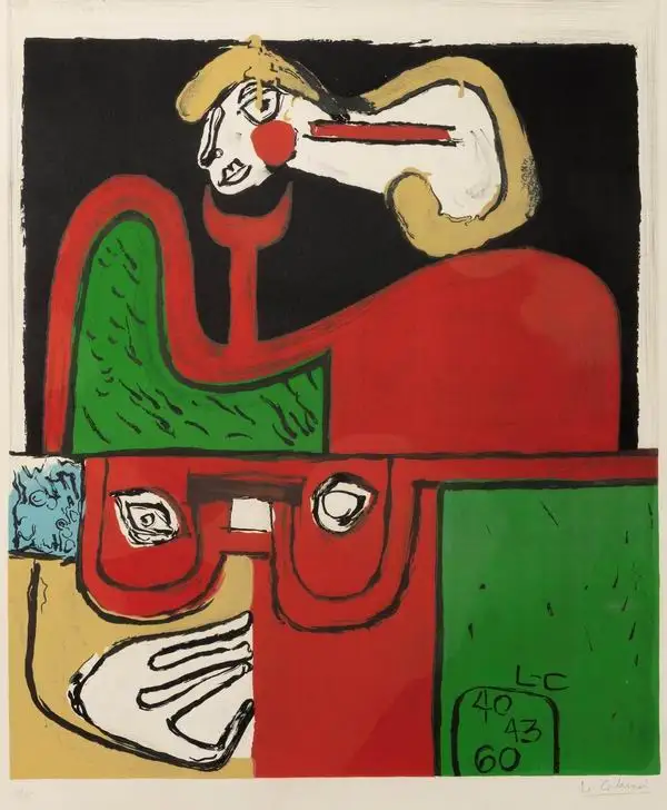 Ле Корбюзье &quotBaigneuse парусник и coquillage&quot Art плакат из крафт бумаги холст для