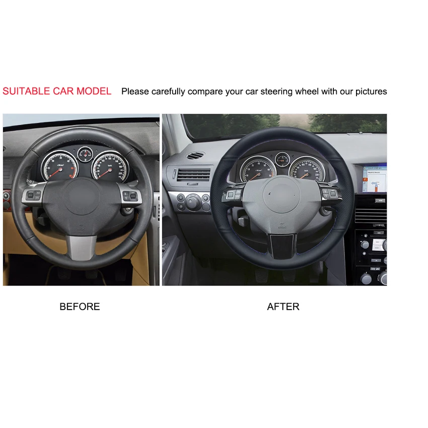 Сшитая вручную черная искусственная кожа для Opel Astra 2004 2005 Corsa 2009 зафра | Автомобили