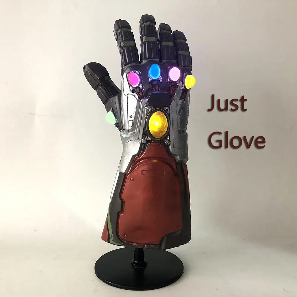 Перчатка Железного человека со светодиодами Thanos Infinity Gauntlet Мстители Endgame Железный человек Nano Gauntlet Armor Tony Stark реквизит для косплея - Цвет: Iron Man Gauntlet
