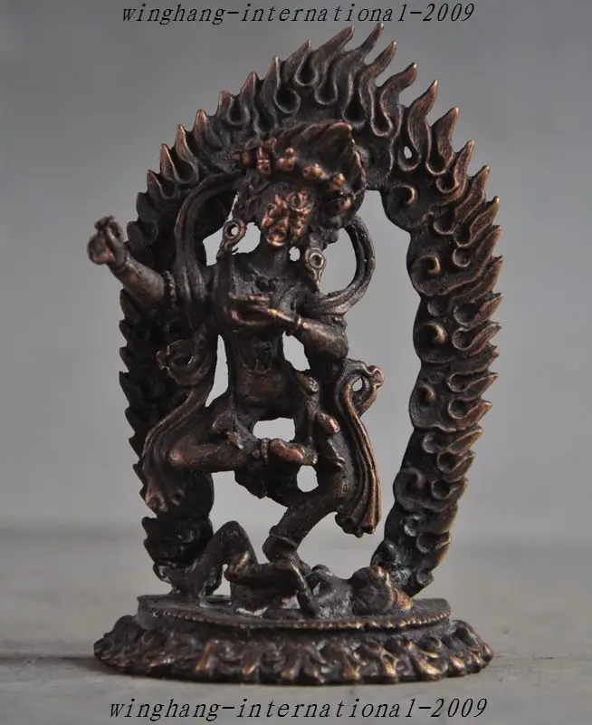 Старая тибетская Тантра буддизм Бронзовая Дордже ваджрайогини богиня статуя