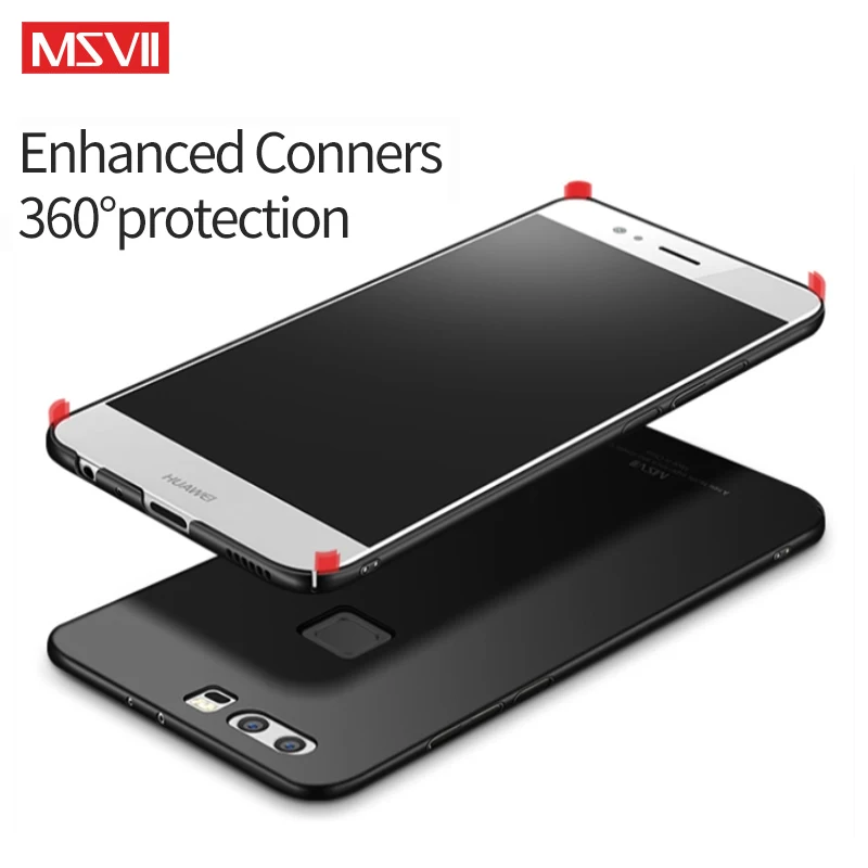 Чехол s для P9 Seriers MSVII жесткий легкий чехол ультра тонкий матовый чехол для huawei P9Plus P9 Plus Lite чехол для телефона Funda