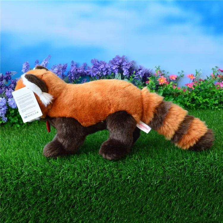Высокое качество настоящая жизнь красная панда плюшевые игрушки чучело игрушка мягкое реалистичное меньше