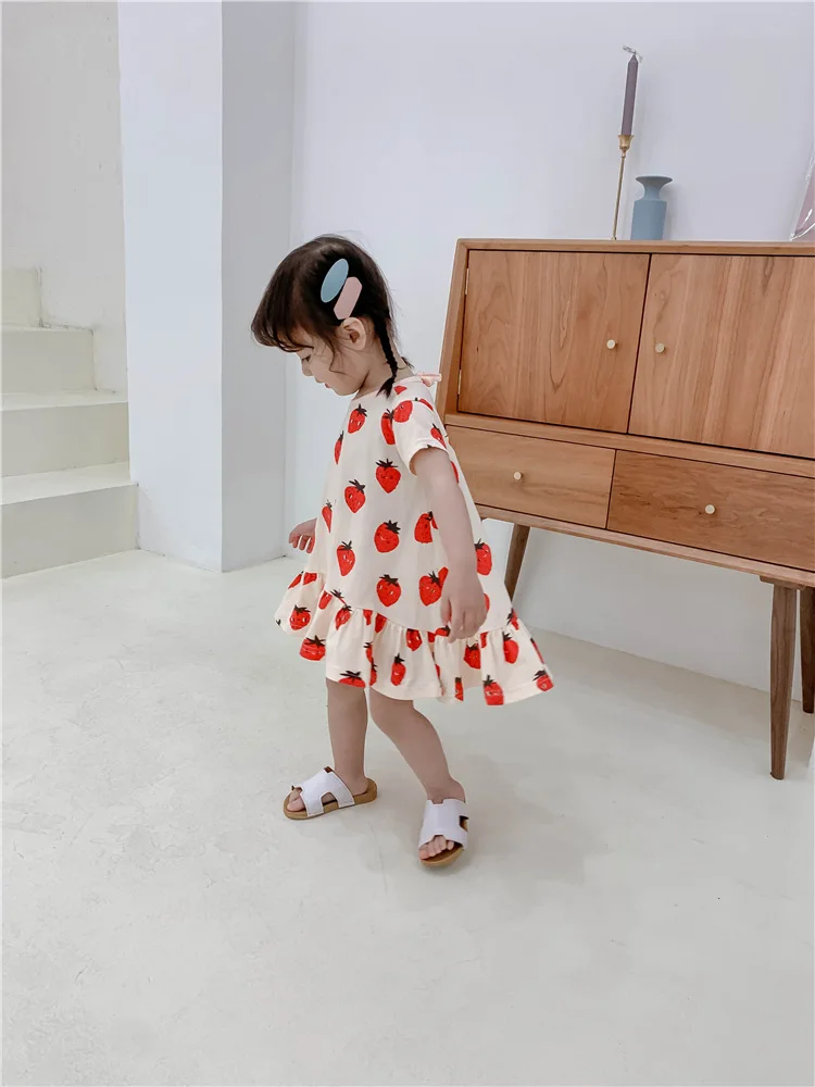 2019 новые летние платья для малышей милое и платье девочек хлопковое с короткими
