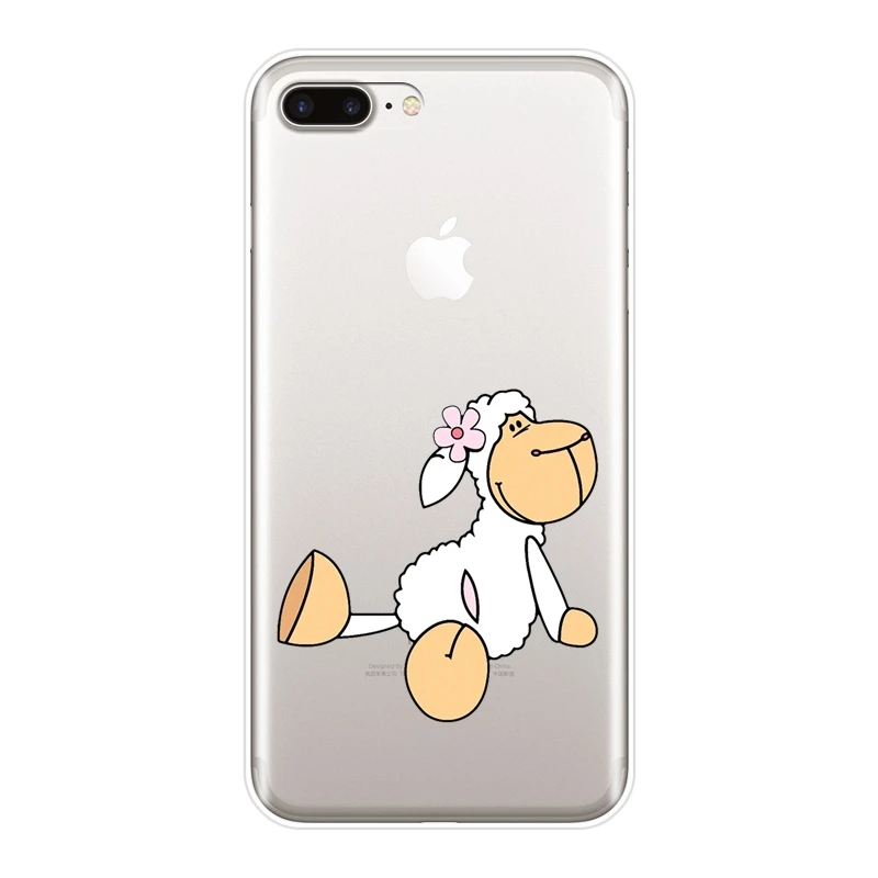 Чехол для телефона для iPhone X XR XS MAX 8 7 6 S 6 S корова овца животное Коза милый силиконовый мягкий чехол для iPhone 8 7 6 S 6 S Plus чехол