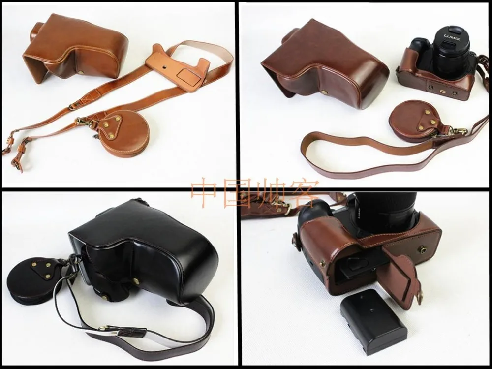 

Black/Brown/Coffe Deluxe Edition PU Leather Camera Case Cover For Panasonic GH5 Lumix GH5 With Storage Bag Bottom Opening Case