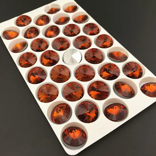 red coffe Стеклянные кристаллы 6 мм 8 мм 10 мм 12 мм 14 мм 16 мм 18 мм необычные цвета микс круглые Rivoli Форма Клей На Стразы бусины рукоделие diy отделка - Цвет: red coffe